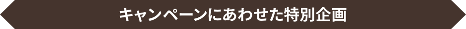 キャンペーンにあわせた特別企画