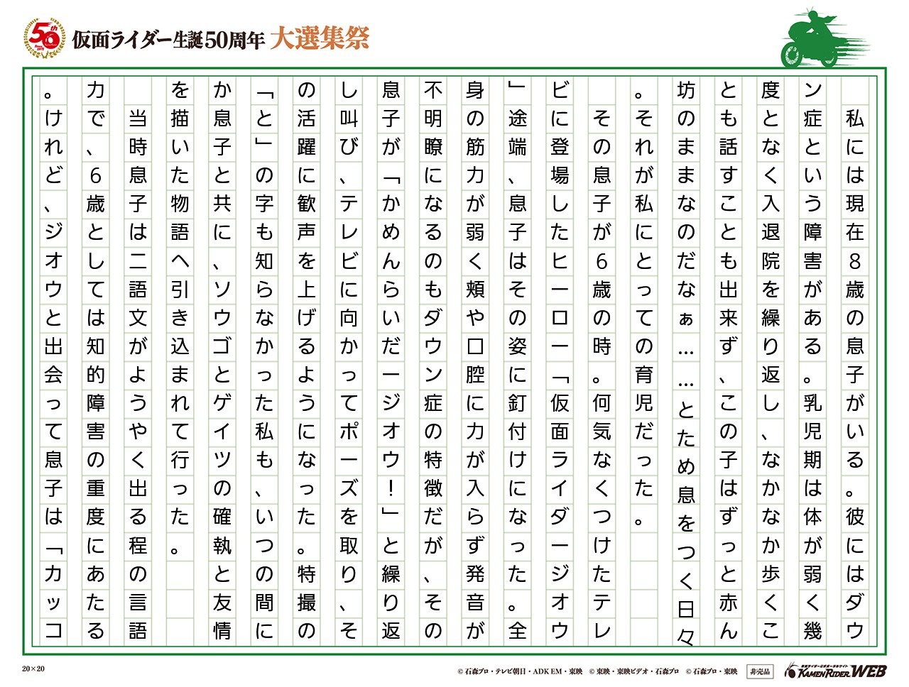 息子とわたしと仮面ライダー