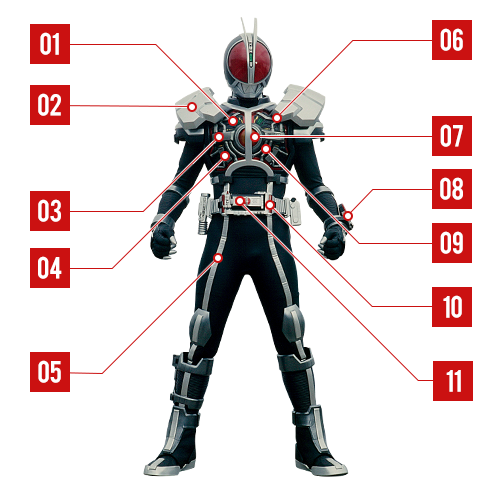 仮面ライダーファイズ アクセルフォーム | 仮面ライダー図鑑 | 東映