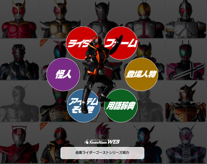 仮面ライダーゴースト の図鑑と相関図が公開 仮面ライダーweb 公式 東映